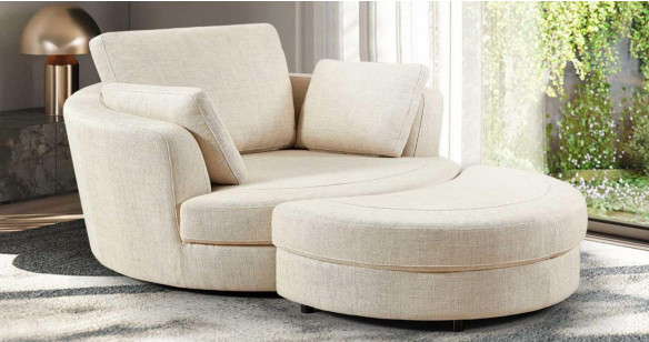 ASTRA fauteuil d'appoint + pouf